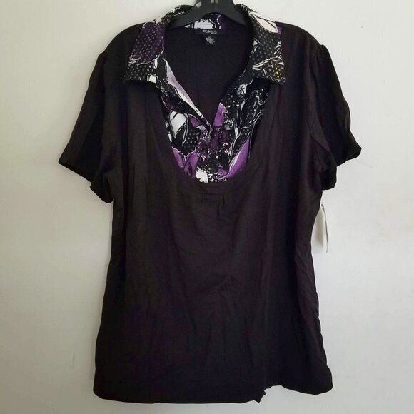 NEW Style & Co. Nolita Short Sleeve Blouse Shirt - Picture 1 of 9